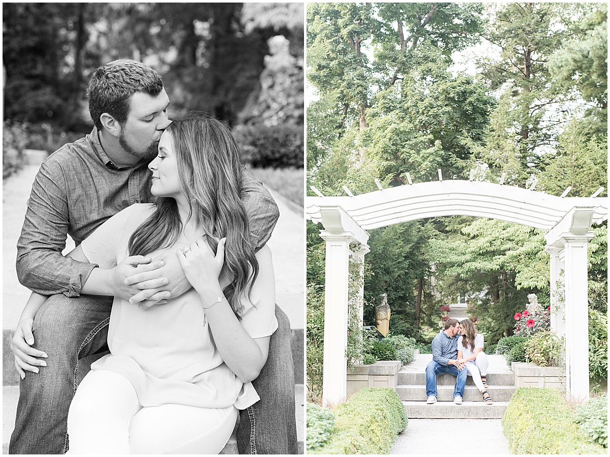 Newfields engagement photos by Indianapolis wedding photographer Victoria Rayburn Photography