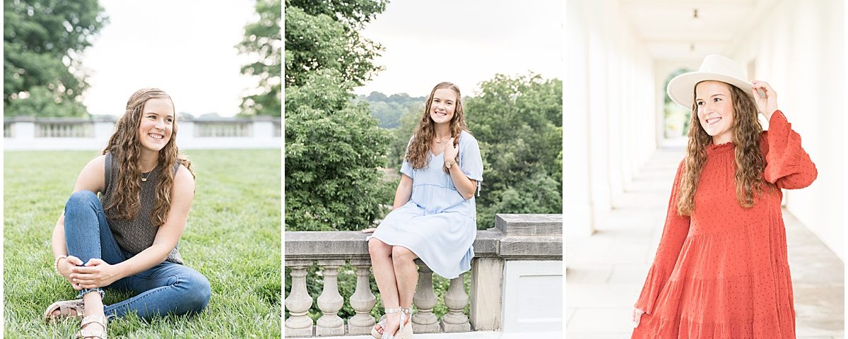 Senior photos at Newfields in Indianapolis