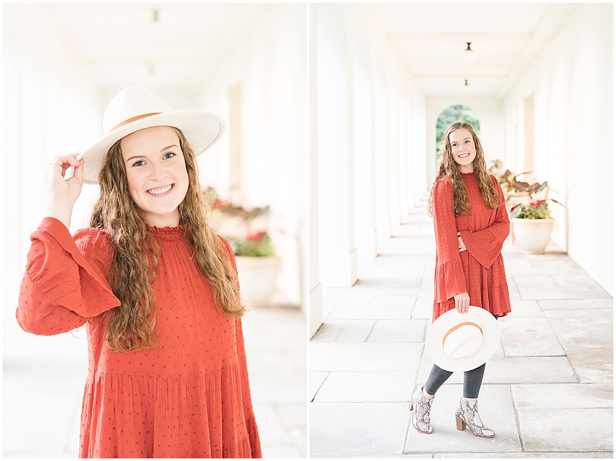 Shelby Schambach—a senior photographer herself—decided to take her senior photos at Newfields in Indianapolis