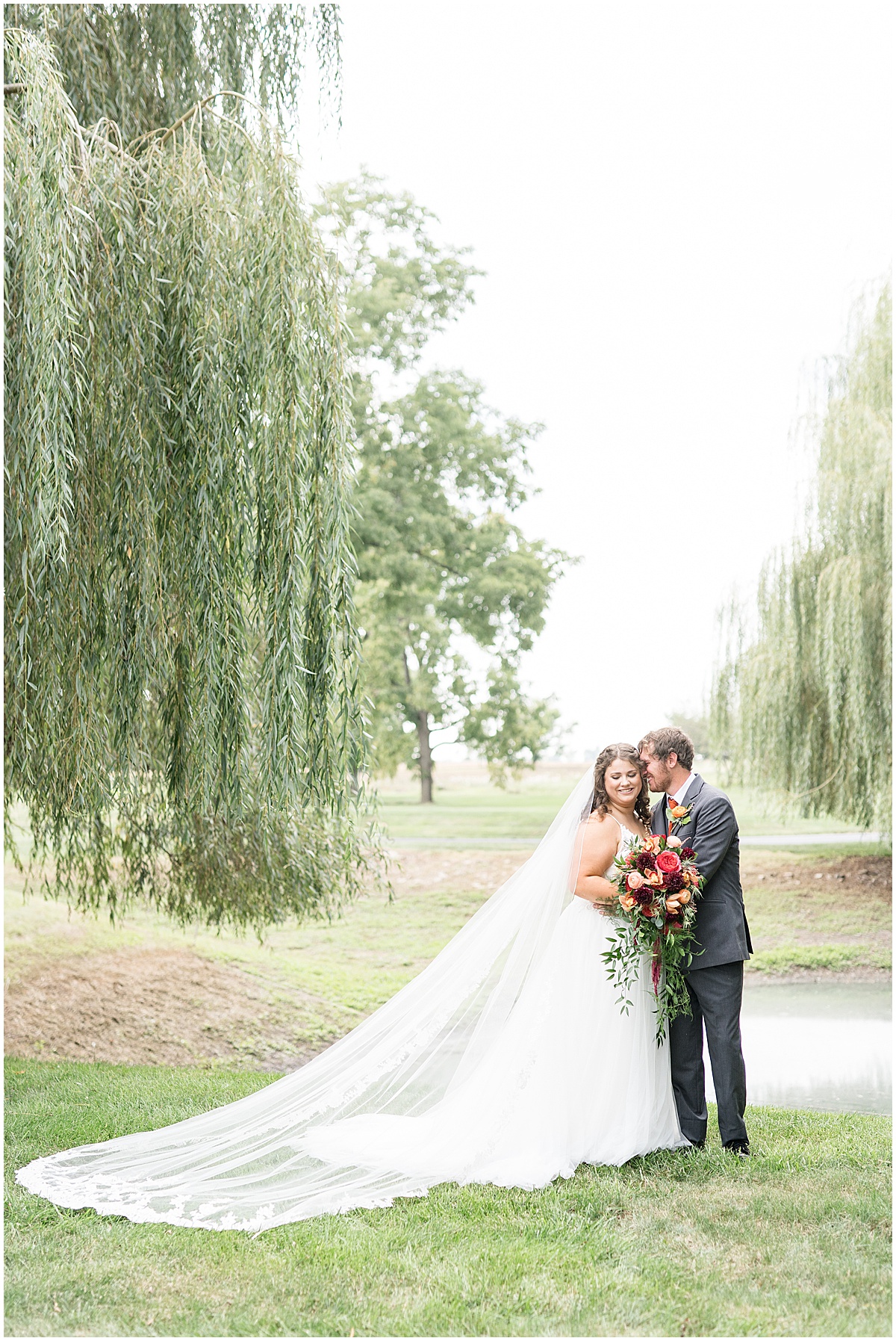 Bride and groom photos at outdoor private property wedding in Frankfort, Indiana by Victoria Rayburn Photography