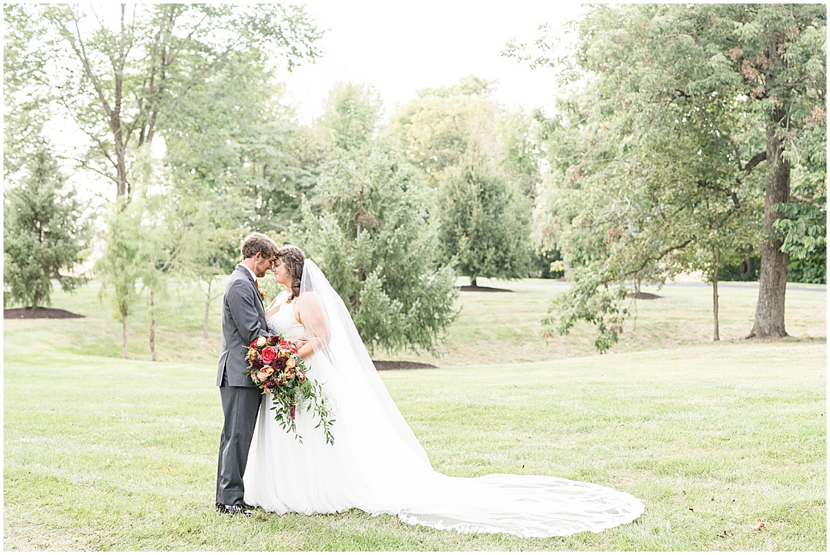 Bride and groom photos at outdoor private property wedding in Frankfort, Indiana by Victoria Rayburn Photography