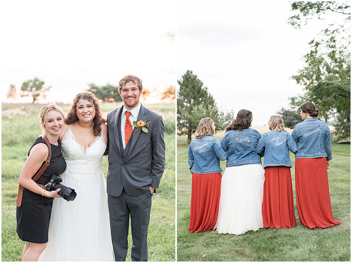 Sunset photos after outdoor private property wedding in Frankfort, Indiana by Victoria Rayburn Photography
