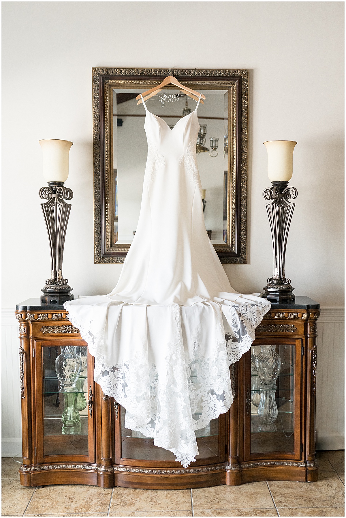 Bridal details for wedding at The Edge in Anderson, Indiana