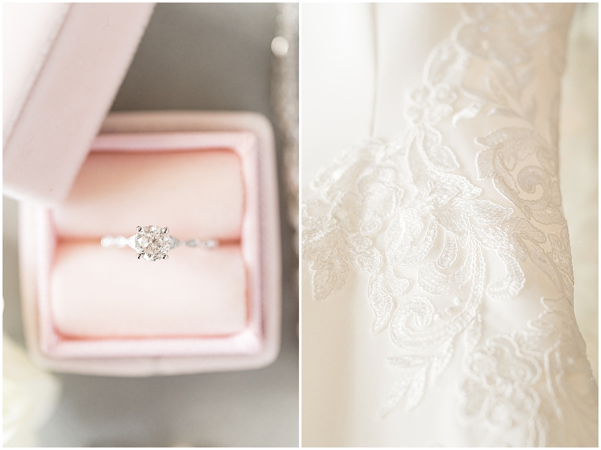 Bridal details for wedding at The Edge in Anderson, Indiana