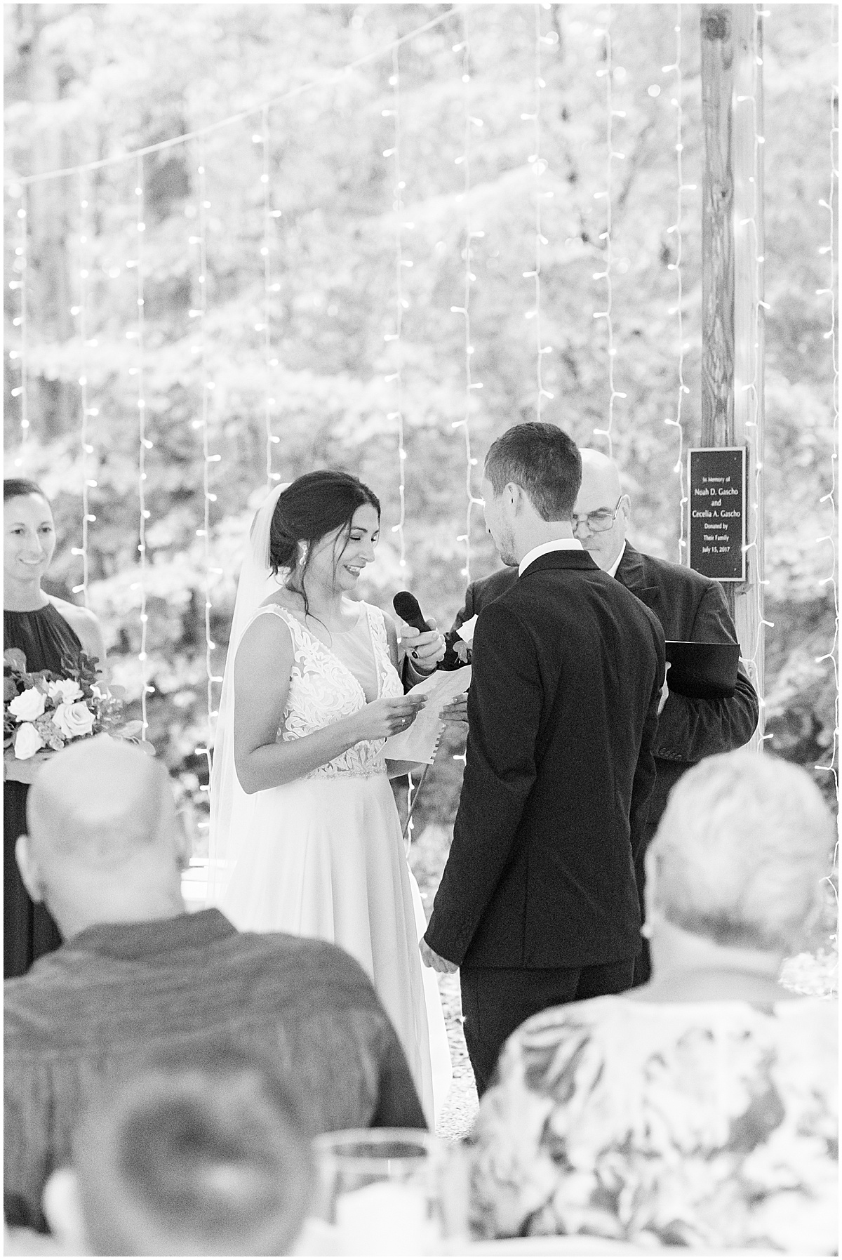 Wildcat Conservation Club wedding ceremony in Mulberry, Indiana