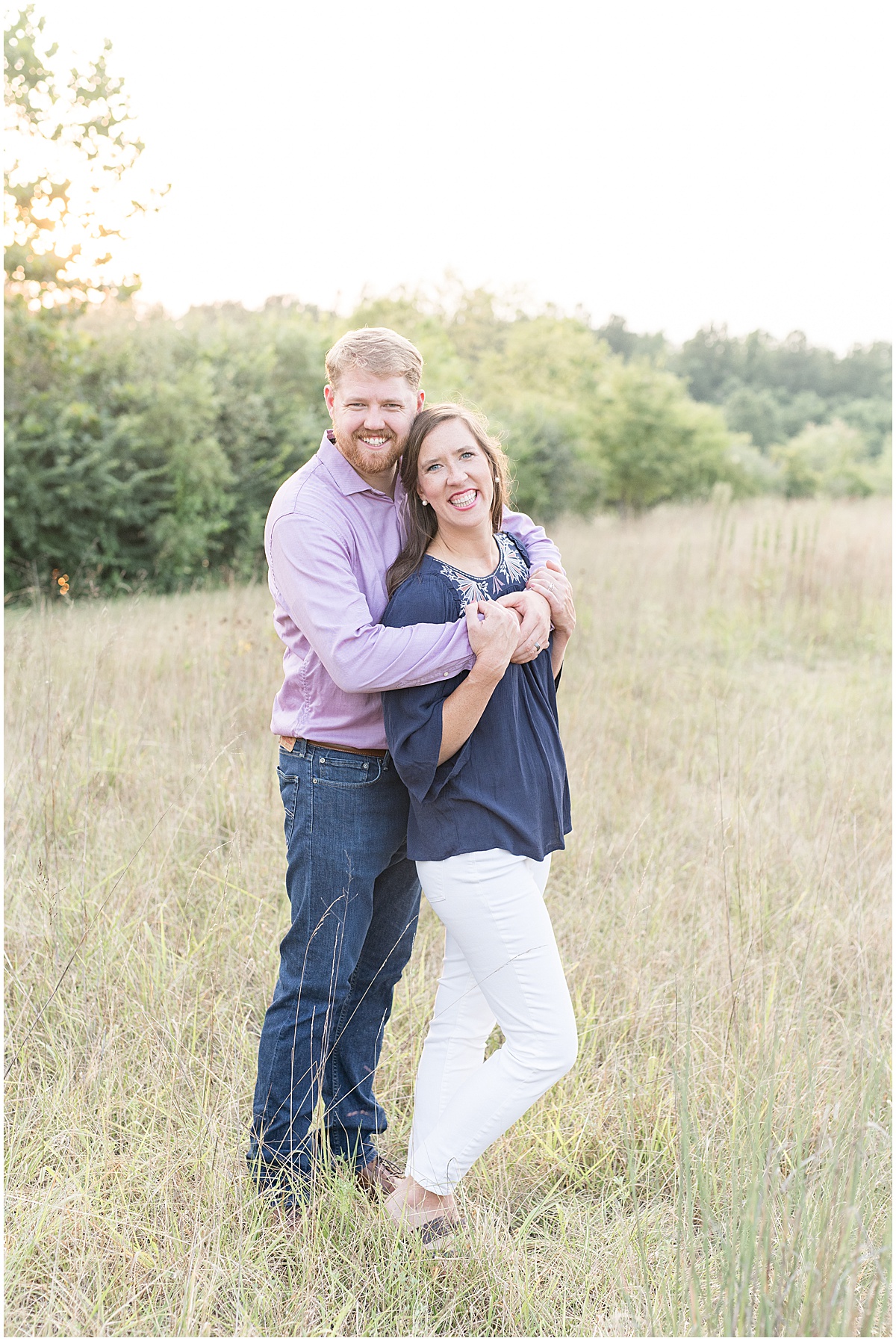 Anniversary photos at Fairfield Lakes Park in Lafayette, Indiana