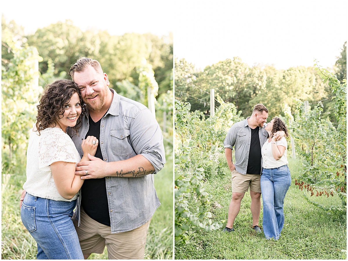 Couple photos at Tabor Hill Winery in Michigan by Victoria Rayburn Photography