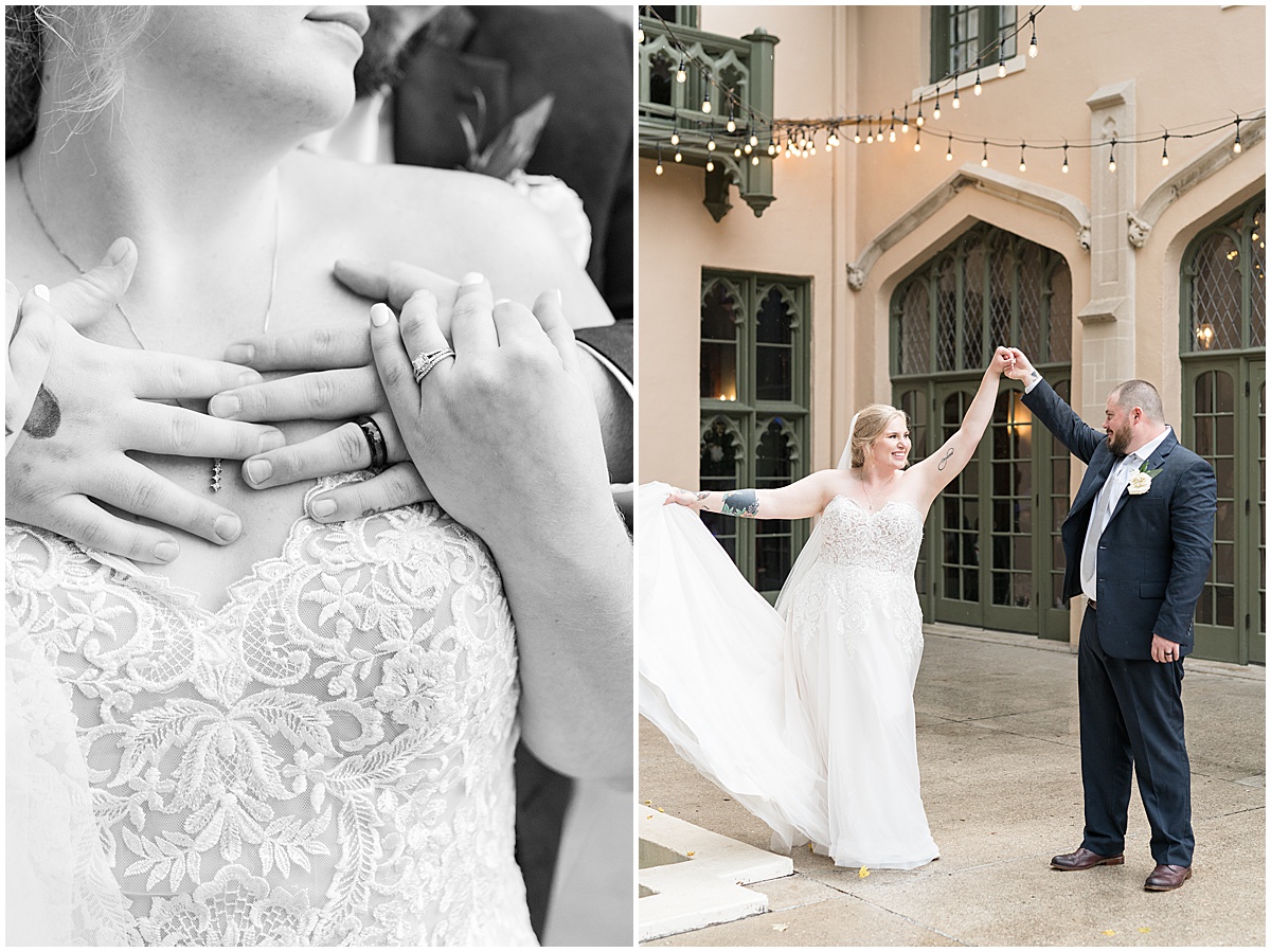 Just married photos after Fowler House Mansion wedding in Lafayette, Indiana by Victoria Rayburn Photography