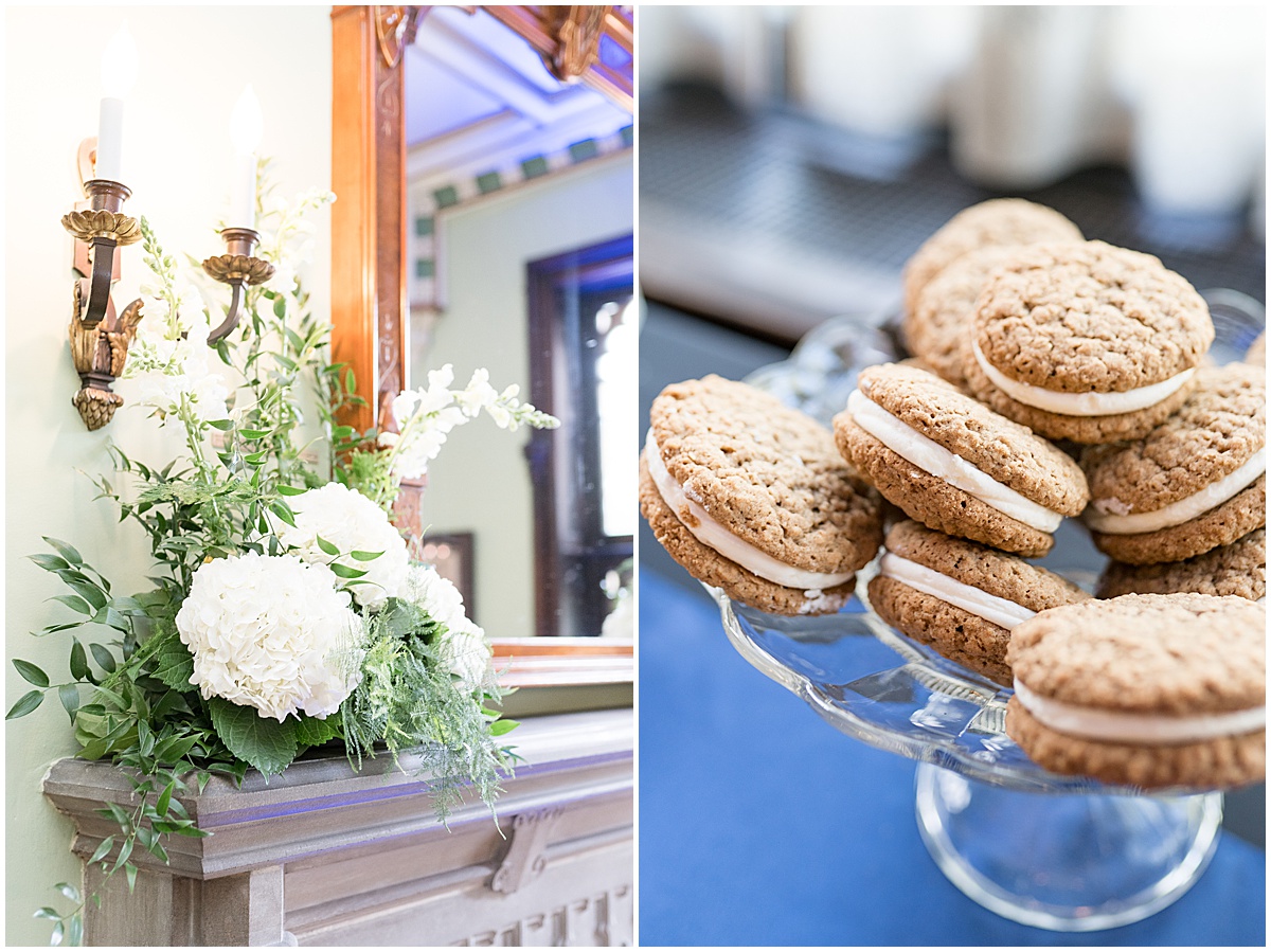 Reception details for Fowler House Mansion wedding in Lafayette, Indiana by Victoria Rayburn Photography