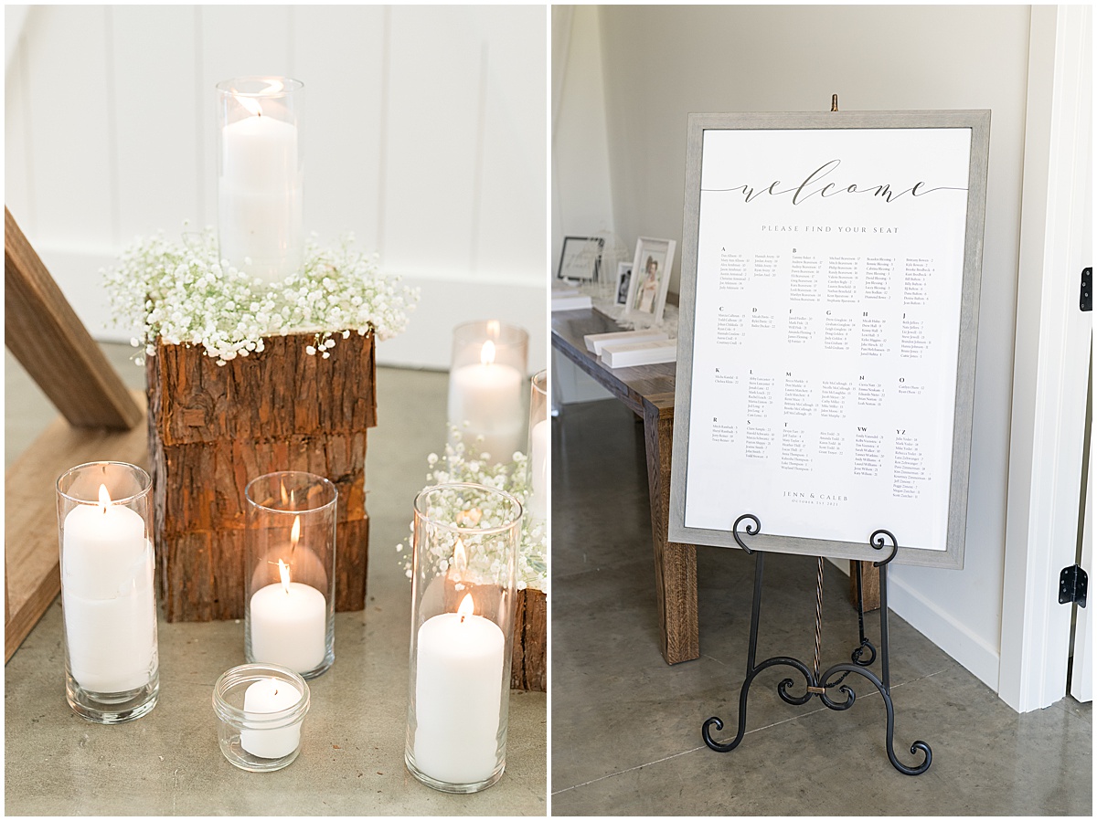 Ceremony details for wedding at The Sixpence in Whitestown, Indiana by Indianapolis wedding photographer Victoria Rayburn