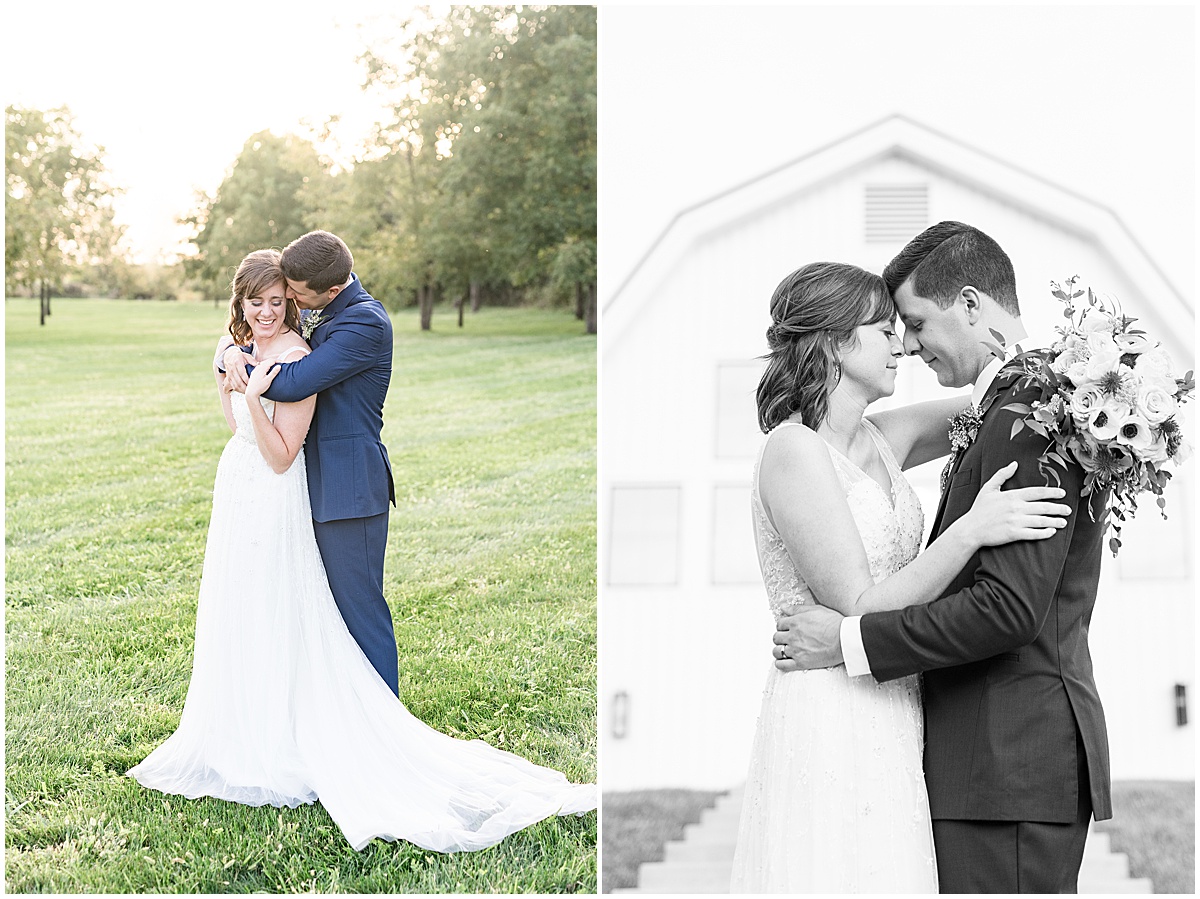 Just married photos after wedding at The Sixpence in Whitestown, Indiana by Indianapolis wedding photographer Victoria Rayburn