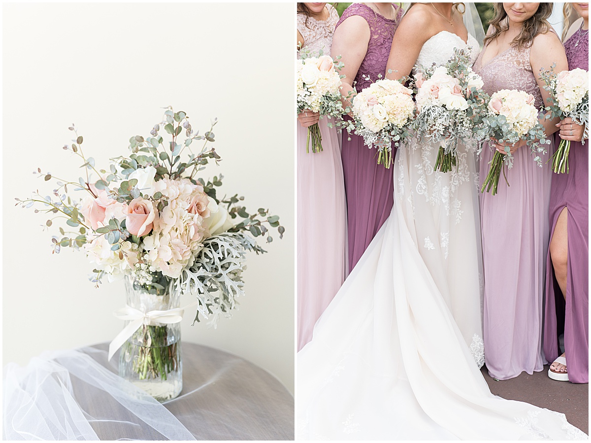 Floral details for Barn at Bay Horse Inn wedding in Greenwood, Indiana photographed by Victoria Rayburn Photography