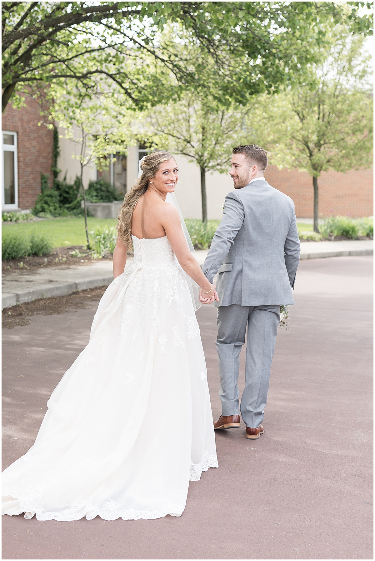 Bride and groom just married photos at Barn at Bay Horse Inn wedding in Greenwood, Indiana photographed by Victoria Rayburn Photography