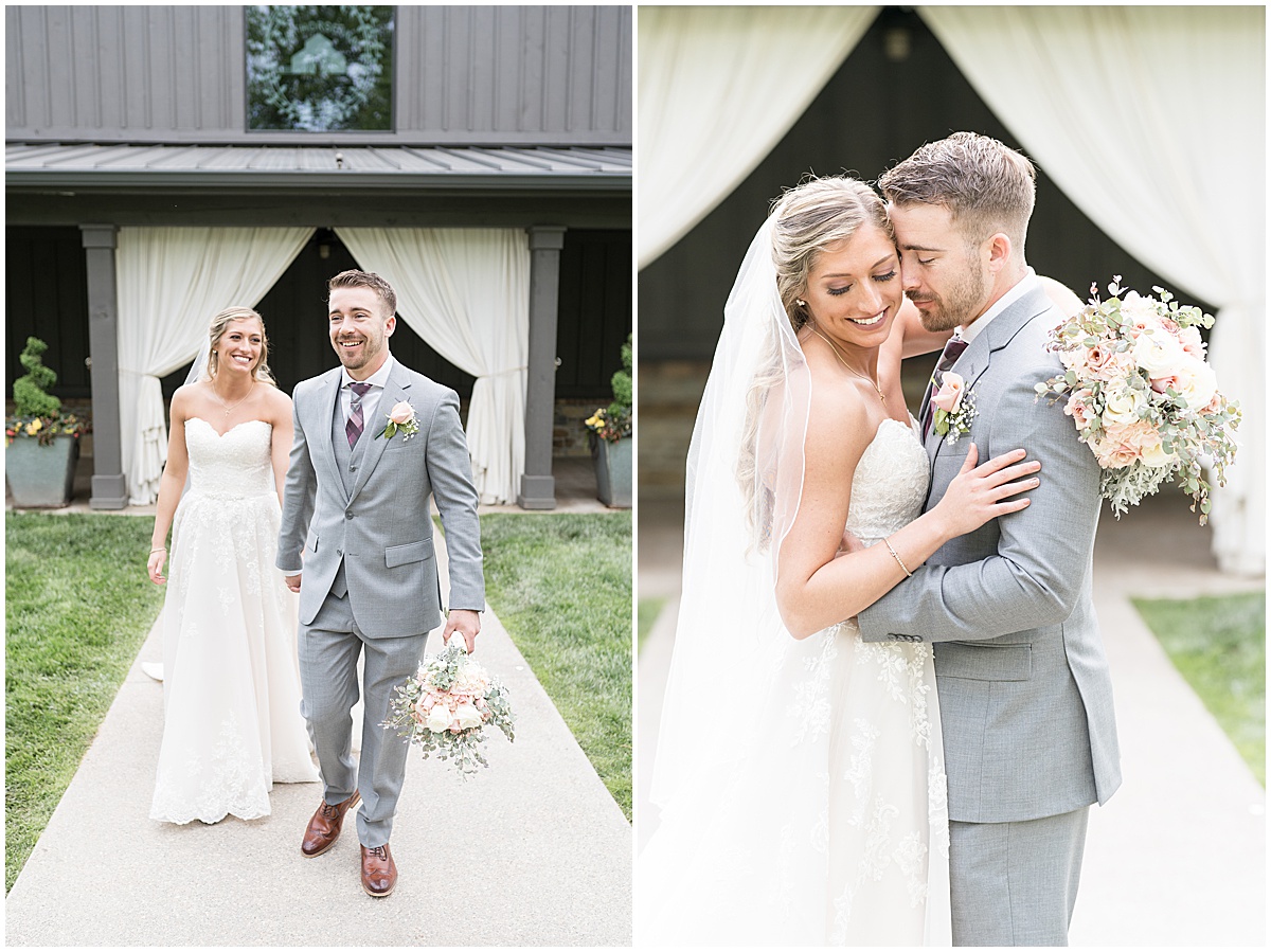 Bride and groom portraits for Barn at Bay Horse Inn wedding in Greenwood, Indiana photographed by Victoria Rayburn Photography
