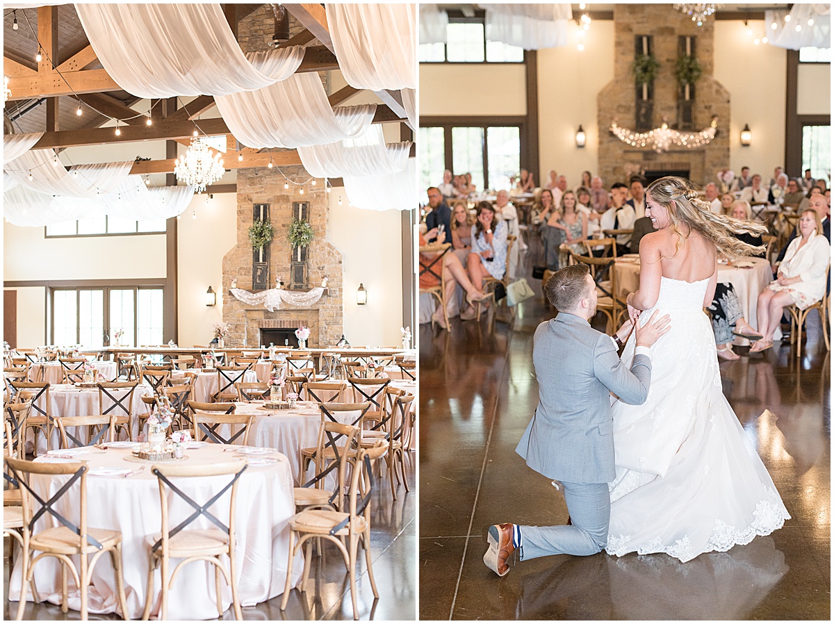 Reception details for Barn at Bay Horse Inn wedding in Greenwood, Indiana photographed by Victoria Rayburn Photography