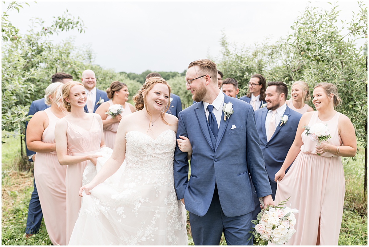 Bride and groom after County Line Orchard wedding photographed by Victoria Rayburn Photography