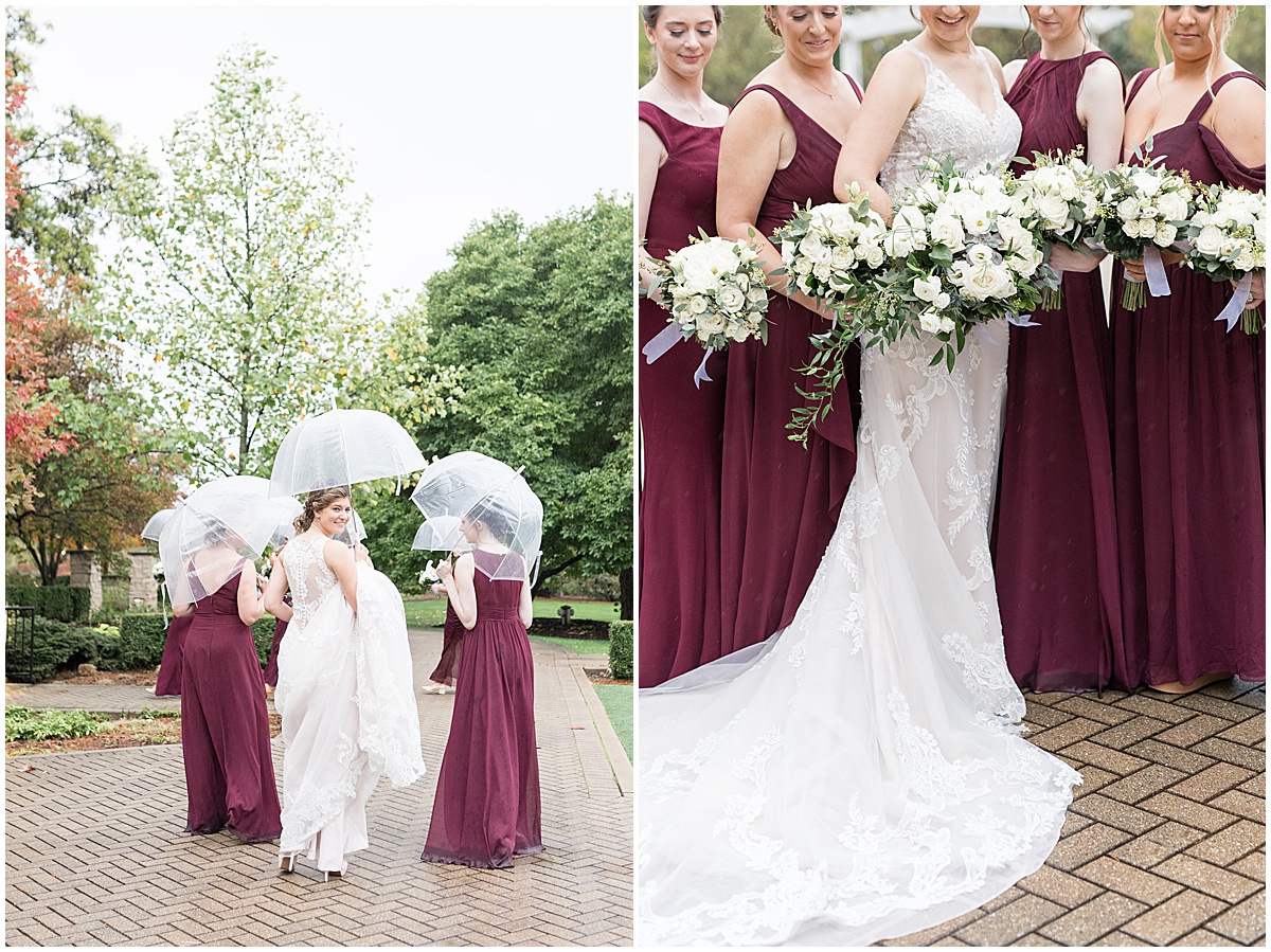 Bridal party at Danada House wedding in Wheaton, Illinois photographed by Indiana wedding photographer Victoria Rayburn