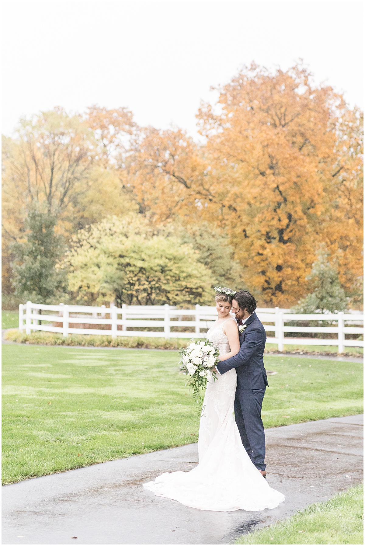 Bride and groom at Danada House wedding in Wheaton, Illinois photographed by Indiana wedding photographer Victoria Rayburn