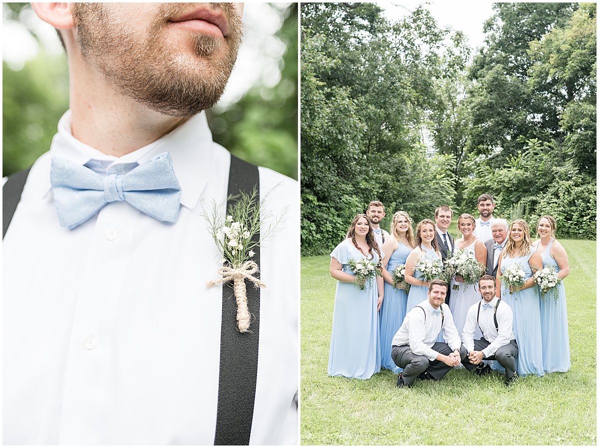 Bridal party before Hawks Point Acres wedding in Anderson, Indiana photographed by Victoria Rayburn Photography