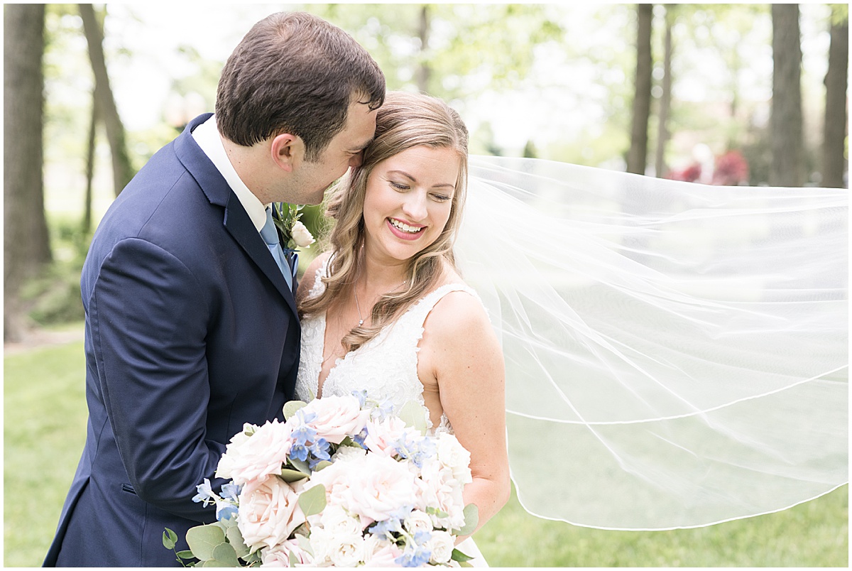 Bride and groom portraits at Lizton Lodge wedding in Lizton, Indiana photographed by Lafayette, Indiana wedding photographer Victoria Rayburn Photography