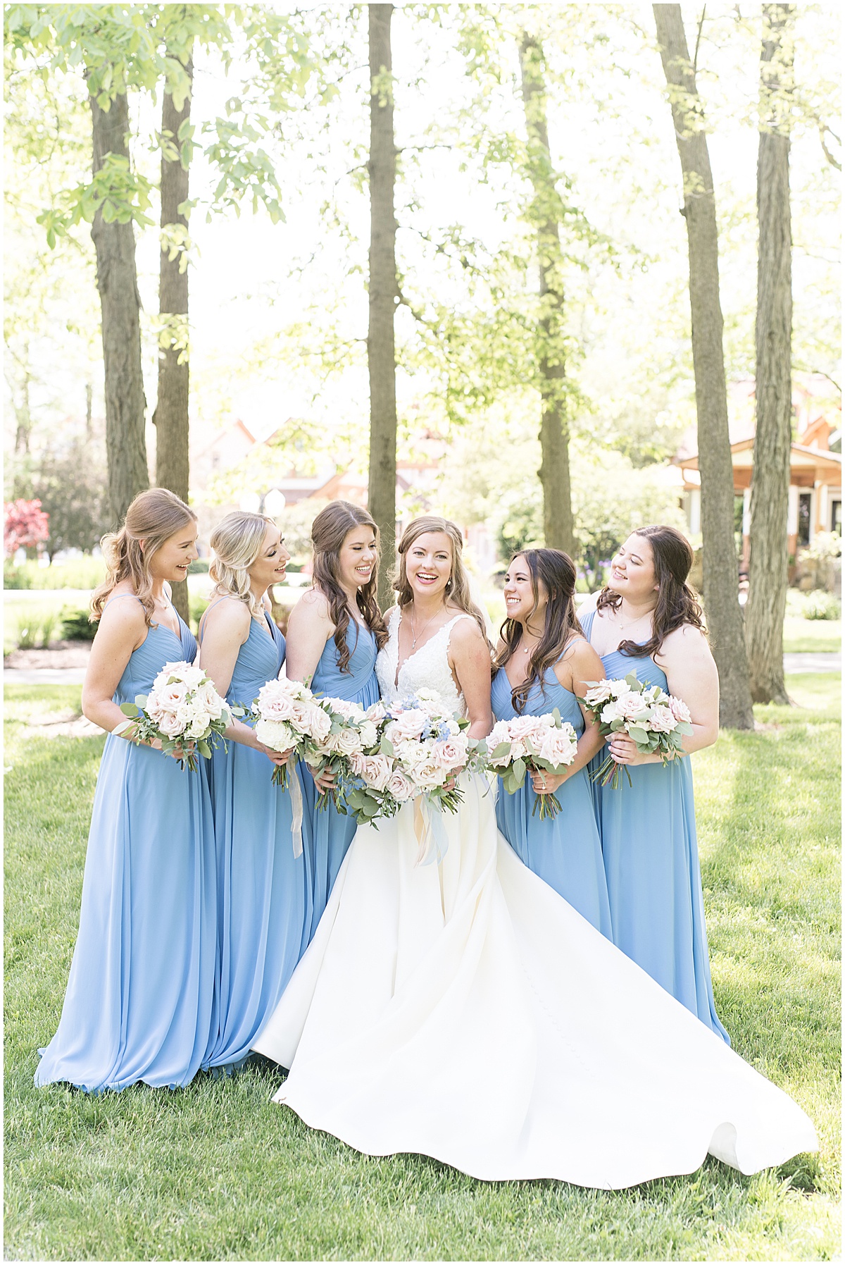 Bridal party photos at Lizton Lodge wedding in Lizton, Indiana photographed by Lafayette, Indiana wedding photographer Victoria Rayburn Photography