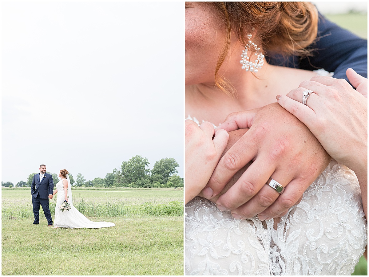Bride and groom portraits after wedding at The Brandywine in Monticello, Indiana photographed by Lafayette, Indiana wedding photographer Victoria Rayburn