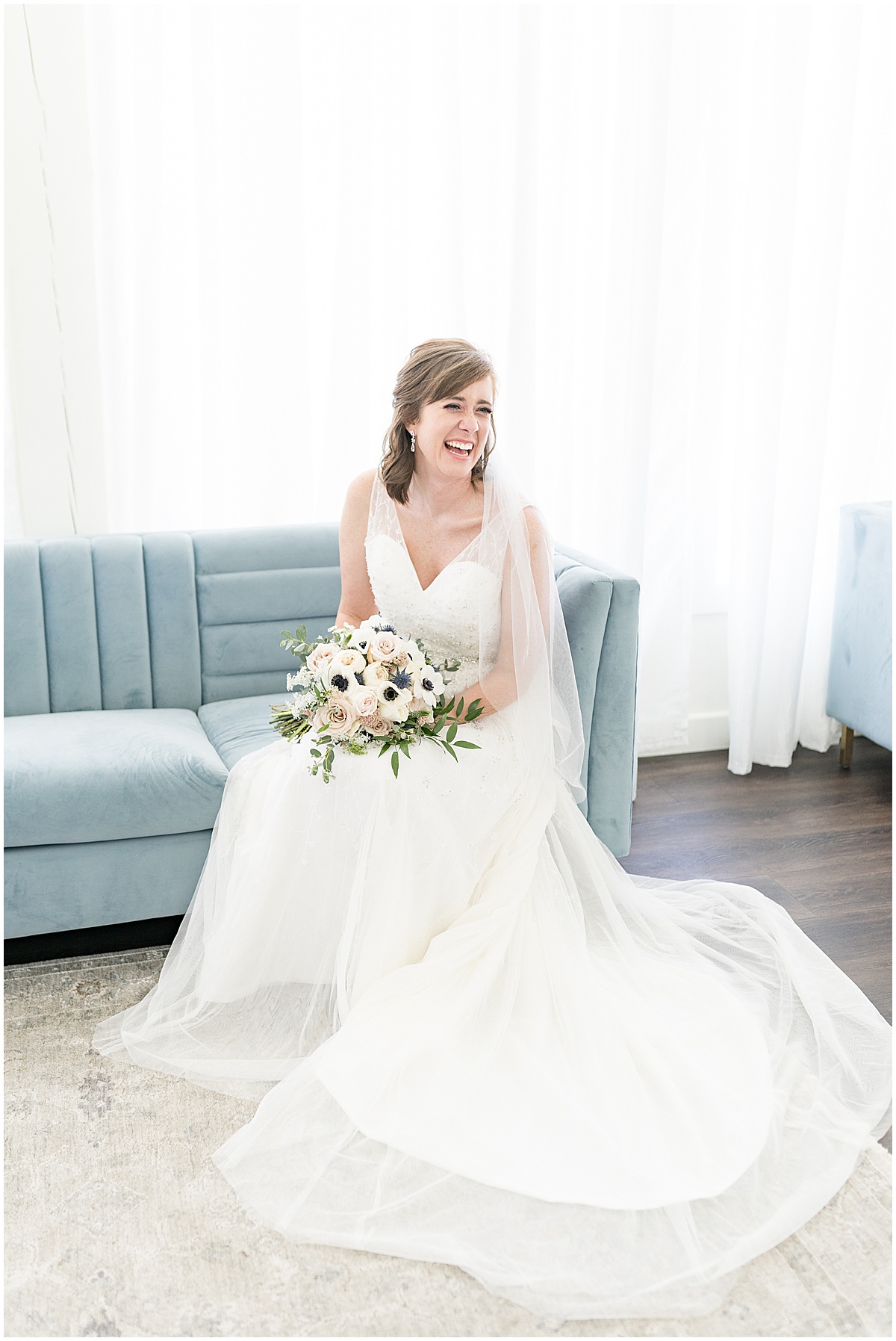 Bridal portrait before wedding at The Sixpence in Whitestown, Indiana photographed by Indianapolis wedding photographer Victoria Rayburn