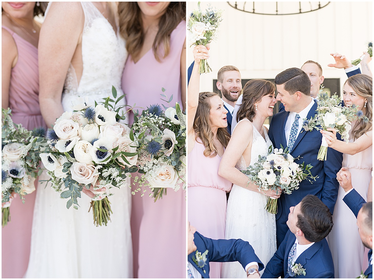 Bridal party photos before wedding at The Sixpence in Whitestown, Indiana photographed by Indianapolis wedding photographer Victoria Rayburn