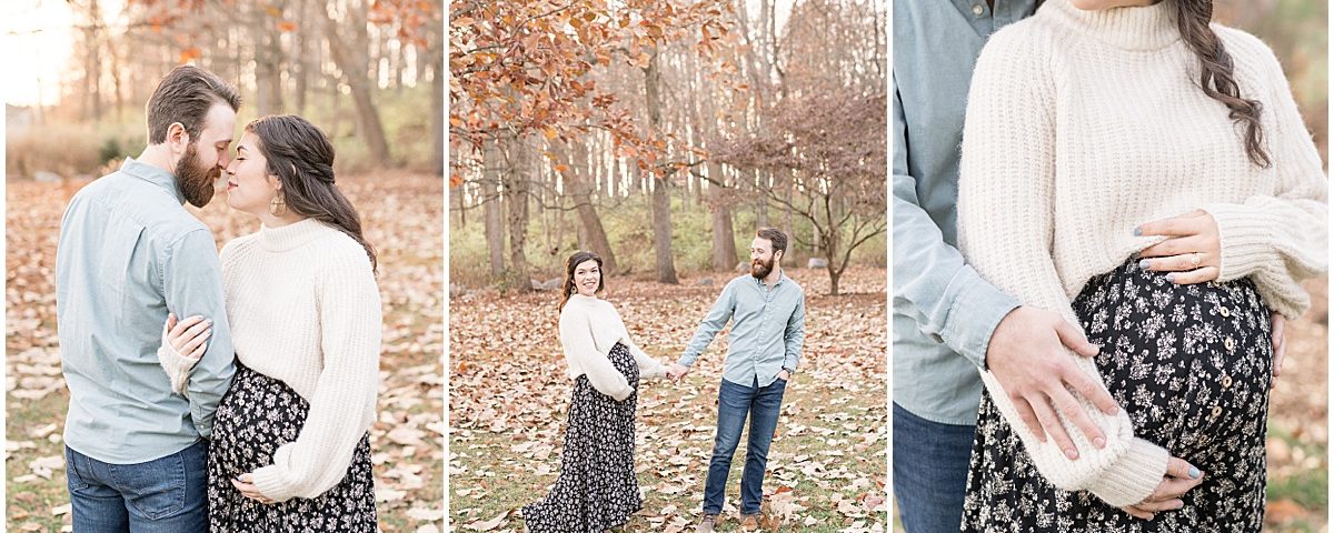 Maternity photos at Purdue’s Horticulture Park in West Lafayette, Indiana