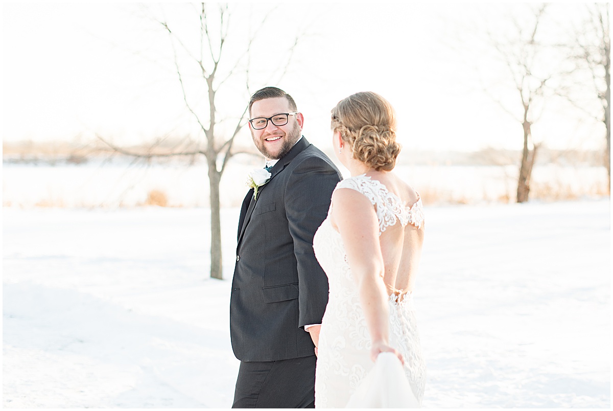 Bride and groom photos at Centennial Park in Orland Park, Illinois by Victoria Rayburn Photography
