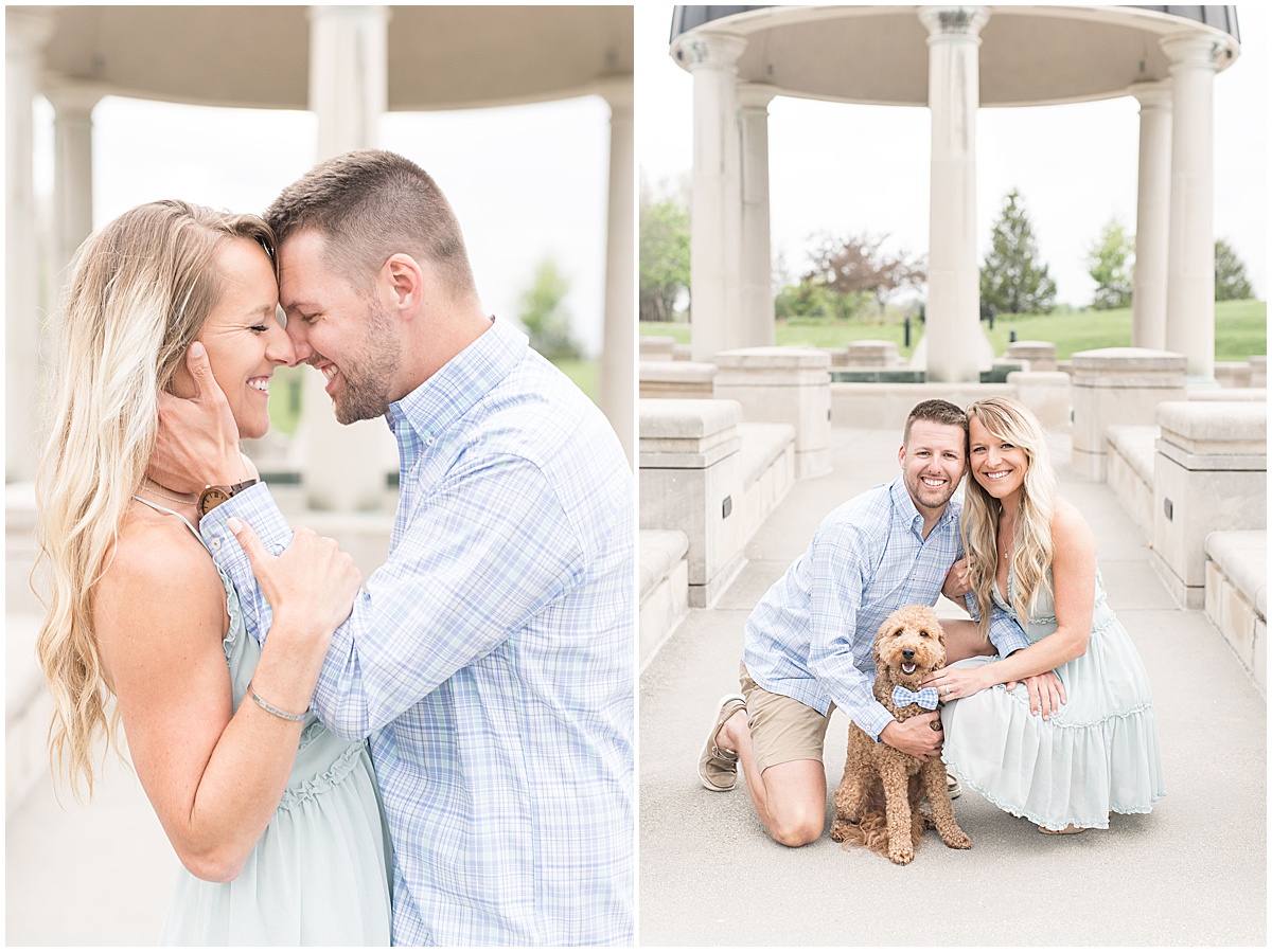 Engagement photos at Coxhall Gardens in Carmel, Indiana by Indianapolis wedding photographer Victoria Rayburn Photography