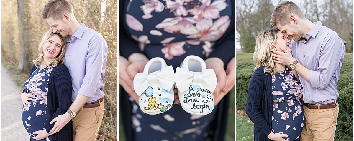 Maternity photos at Holcomb Gardens in Indianapolis