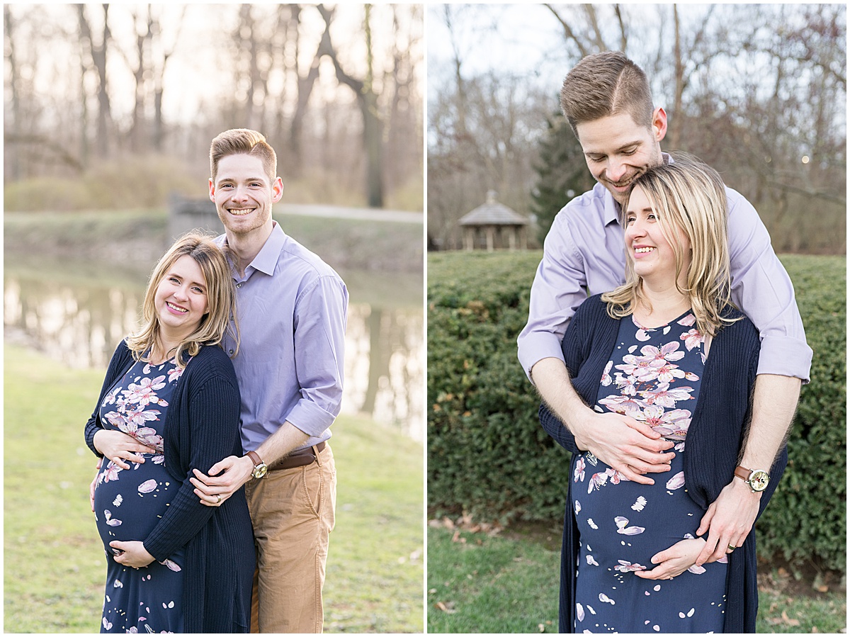 Maternity photos at Holcomb Gardens in Indianapolis 