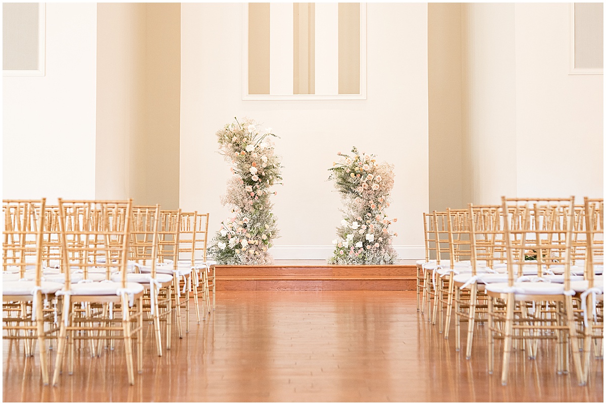Summer-inspired decor for a Ritz Charles Chapel wedding in Carmel, Indiana