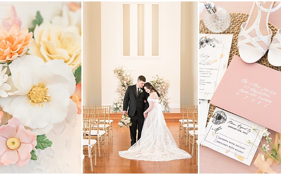Summer-inspired decor for a Ritz Charles Chapel wedding in Carmel, Indiana