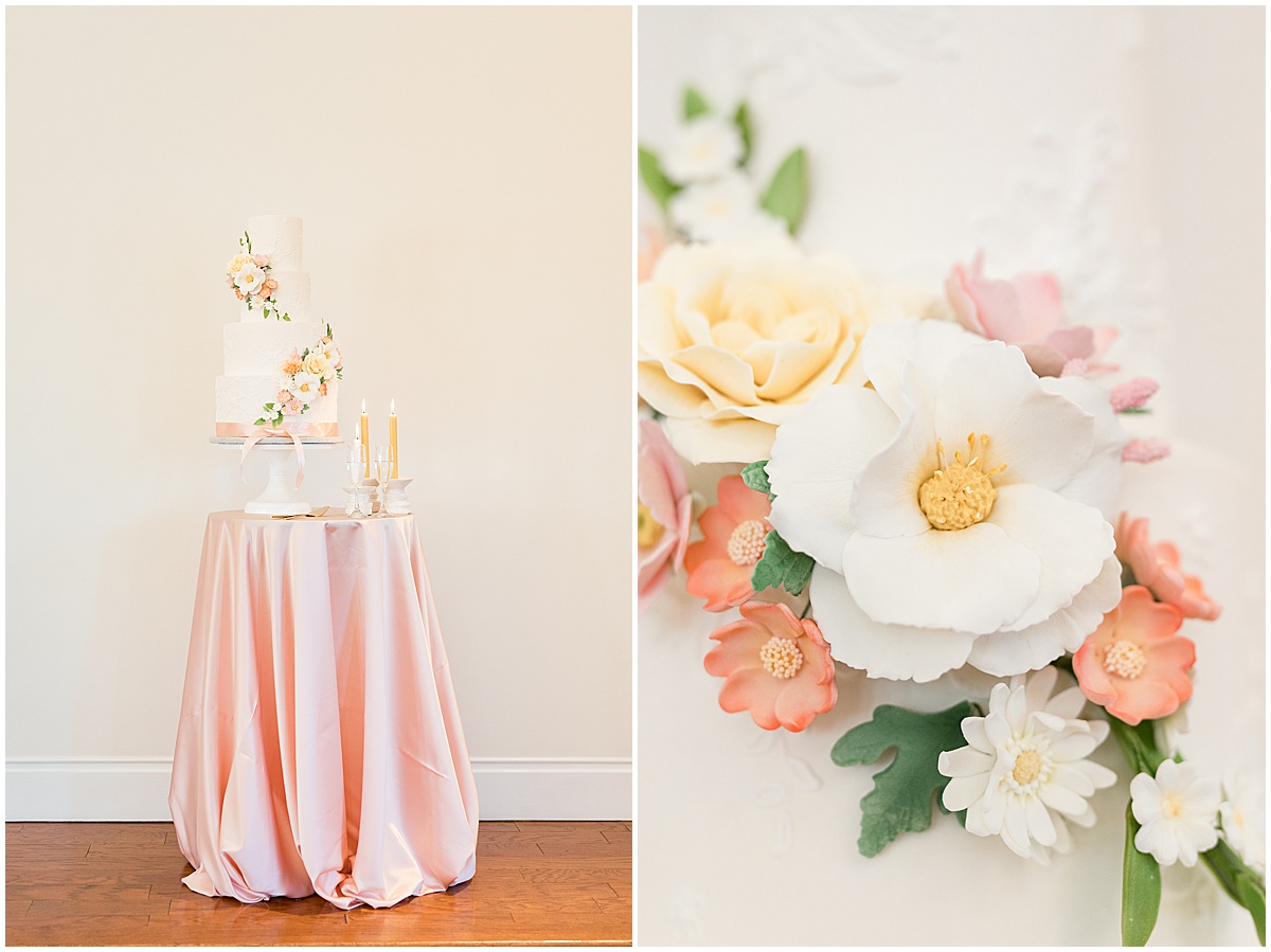 Summer-inspired wedding cake by Classic Cakes—a bakery in Carmel, Indiana