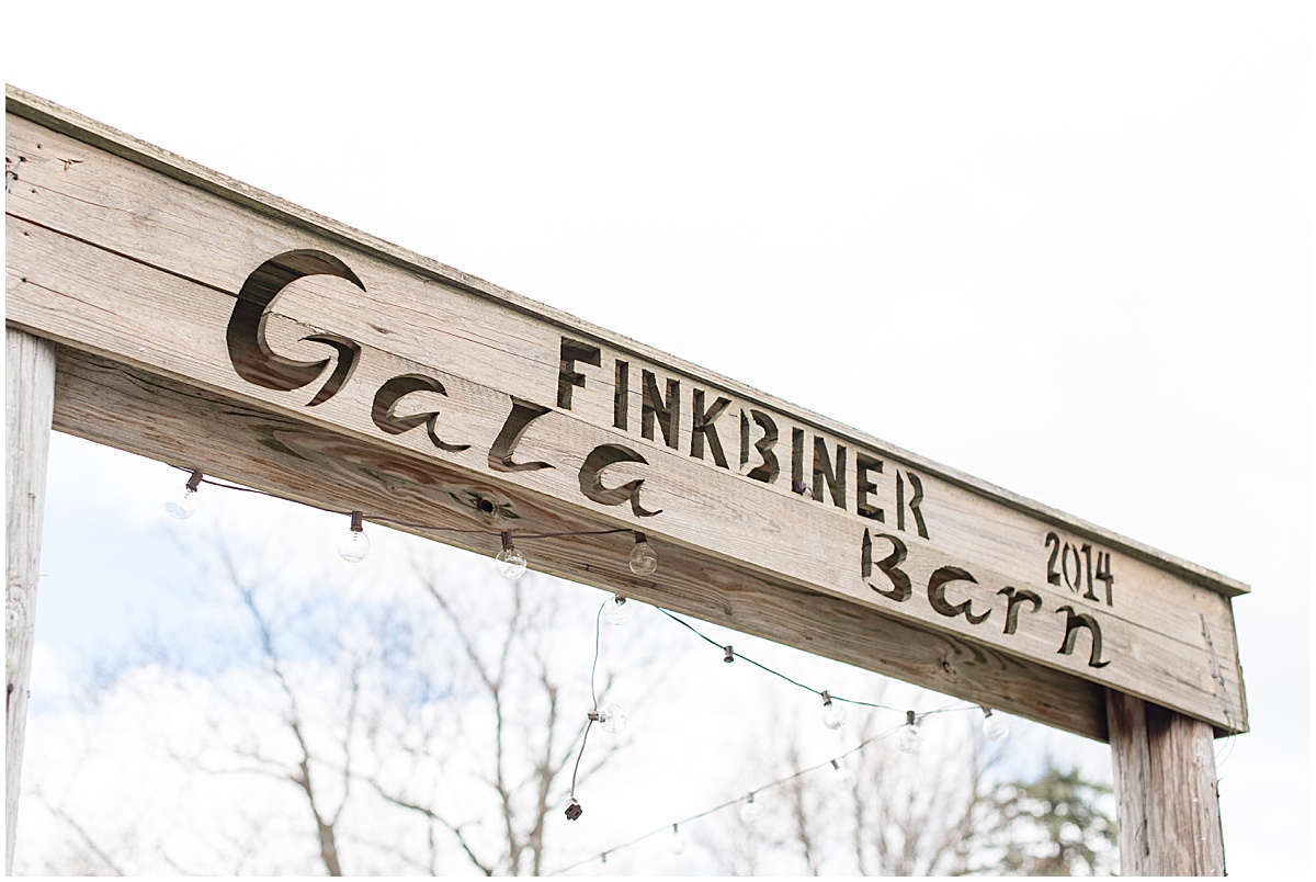 Venue details at wedding at Finkbiner Gala Barn in Veedersburg, Indiana 