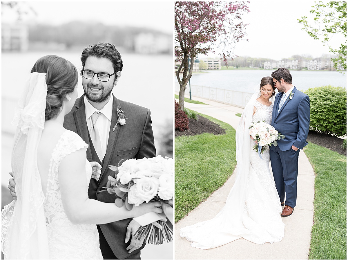 Groom's reaction to bride at Marriott North Indianapolis