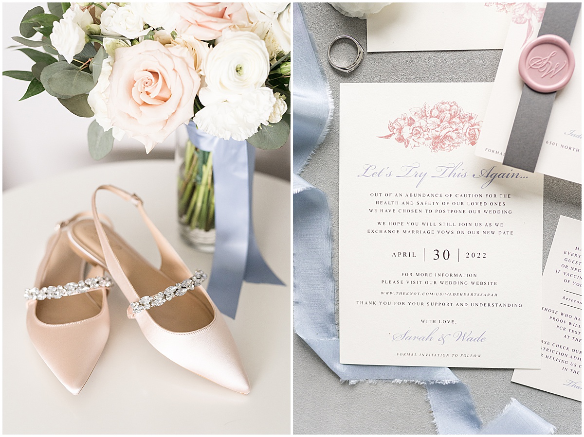 Bride shoes and bridal details at Marriott North Indianapolis