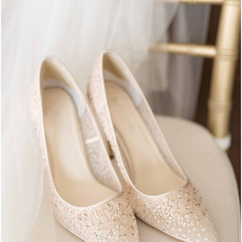 Bride's shoes for JPS Events wedding in downtown Indianapolis