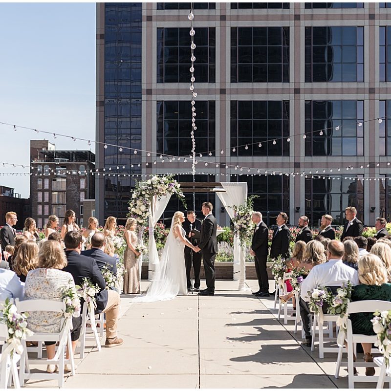 Ceremony of JPS Events Wedding in Downtown Indianapolis