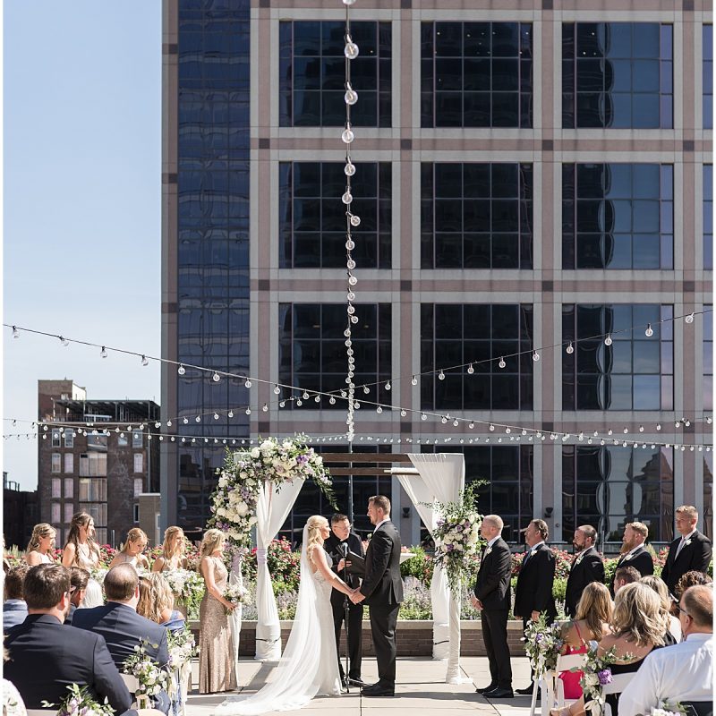 Ceremony of JPS Events Wedding in Downtown Indianapolis