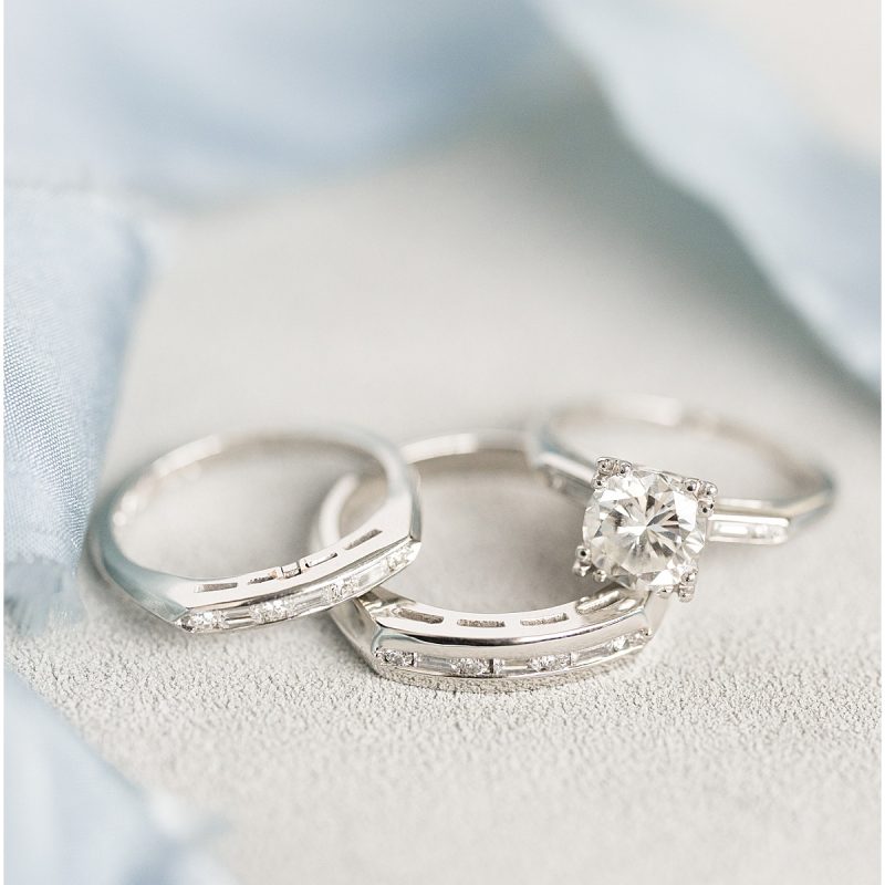 Ring detail in wedding photos at Coxhall Gardens