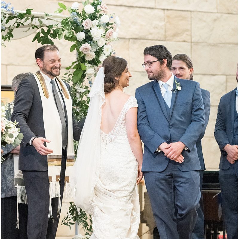 Wedding ceremony at Indianapolis Hebrew Congregation