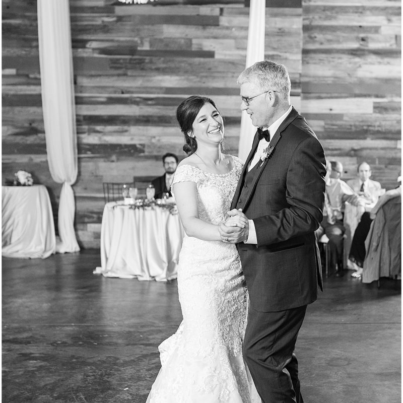 Bride dances with father at Finley Creek Vineyards