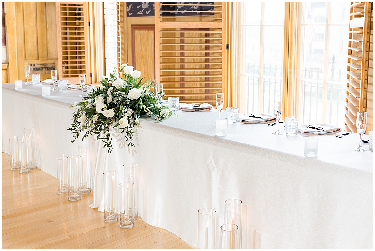 Table details at Delphi Opera House wedding