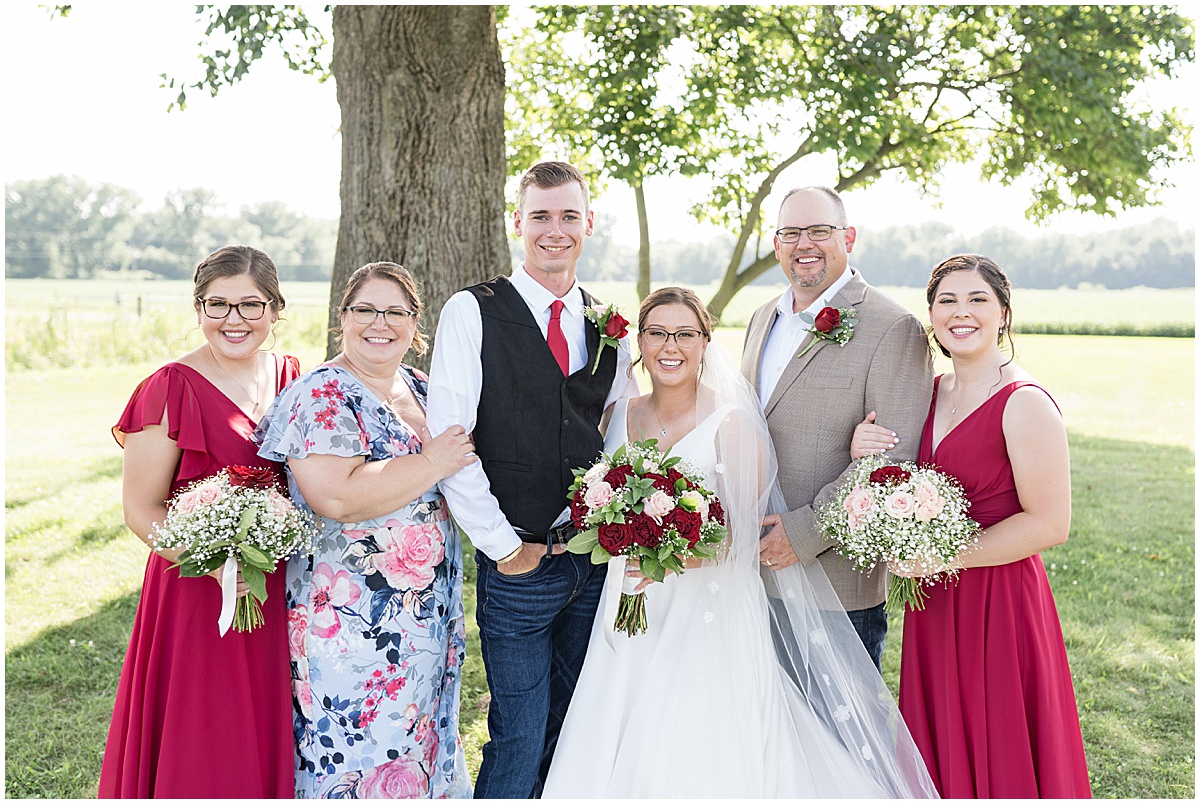 Family photos at family farm for Churchill Farms wedding in Lake Village, Indiana