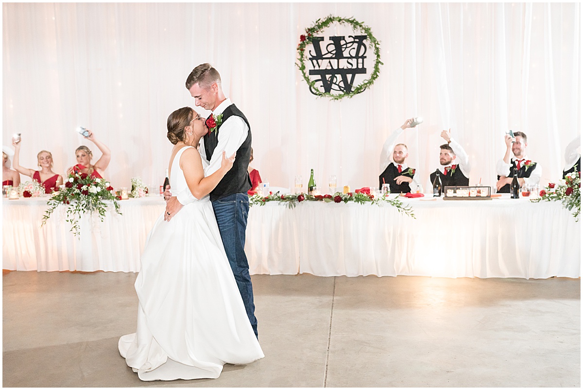 Reception dancing at Churchill Farms wedding in Lake Village, Indiana