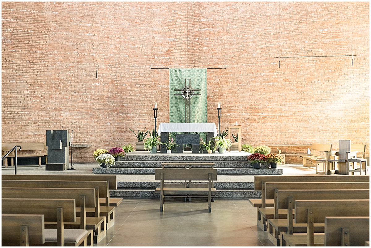 Venue details for wedding at St. Thomas Aquina Church in West Lafayette, Indiana