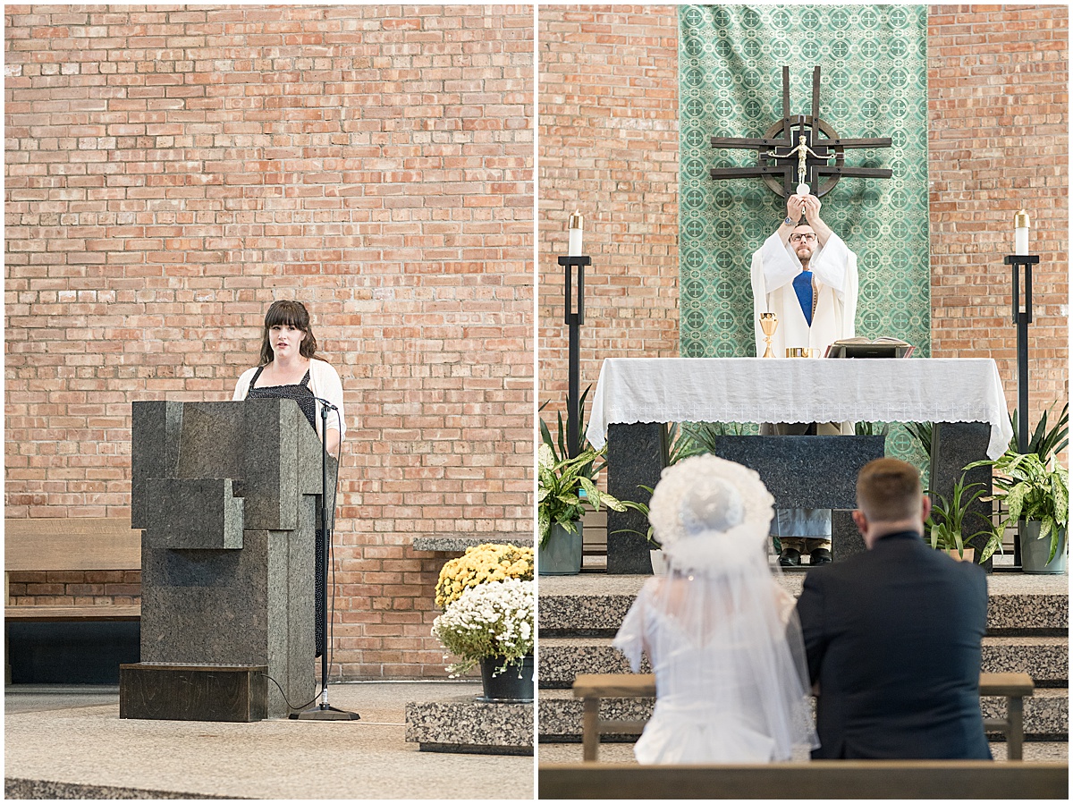 Speeches at wedding at St. Thomas Aquina Church in West Lafayette, Indiana